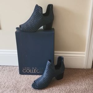 Perforated open toe bootie